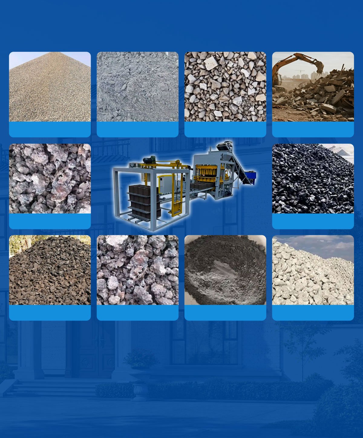 Non-burning brick machine and raw materials